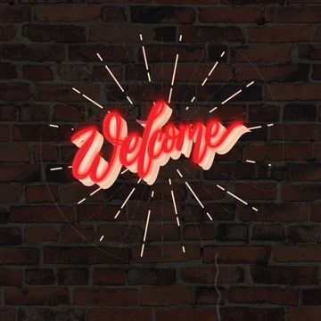 Welcome - LED neon plakát