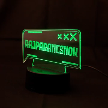 Egyedi neves GAMER LED lámpa