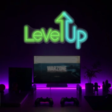 LevelUp - LED neon dekoráció