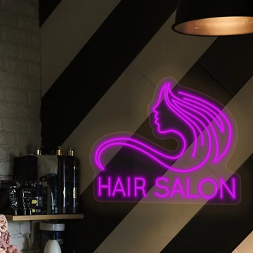 Hair salon - LED neon dekoráció