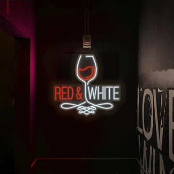 Red&White - LED neon dekoráció