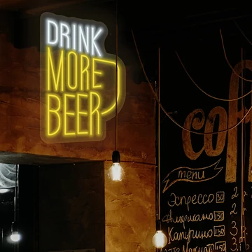 Drink more beer - LED neon dekoráció