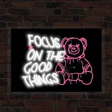 Focus - LED neon plakát