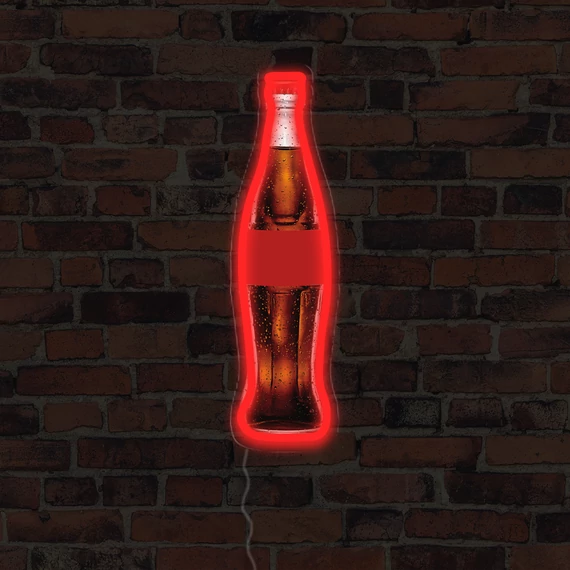 Kólás üveg - LED neon plakát