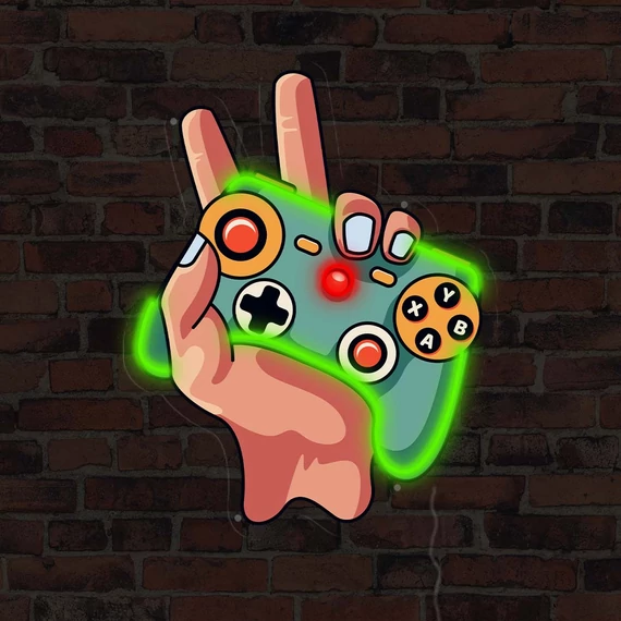 Gamer - LED neon plakát