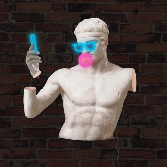 Statue - LED neon plakát