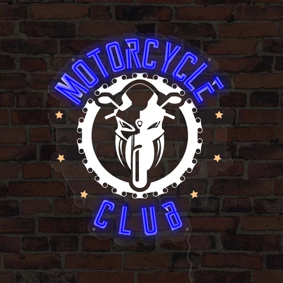 Motorcycle - LED neon plakát