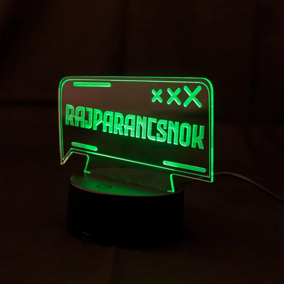 Egyedi neves GAMER LED lámpa