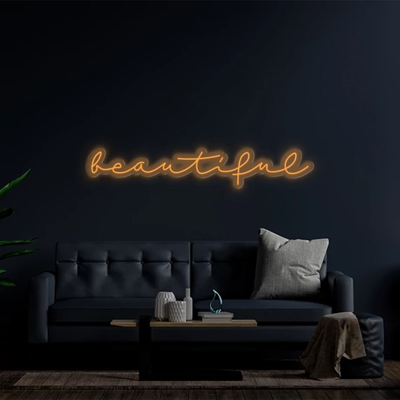 Beautiful - LED neon dekoráció