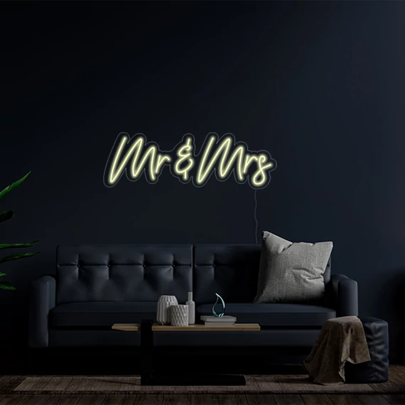 Mr&Mrs - LED neon dekoráció