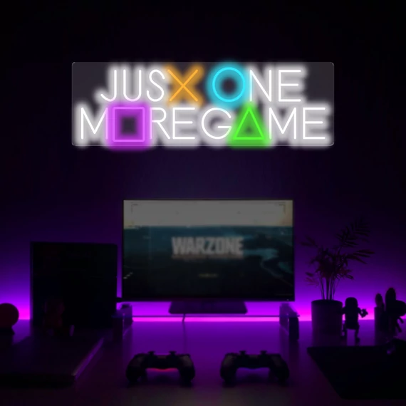 Just one more game - LED neon dekoráció