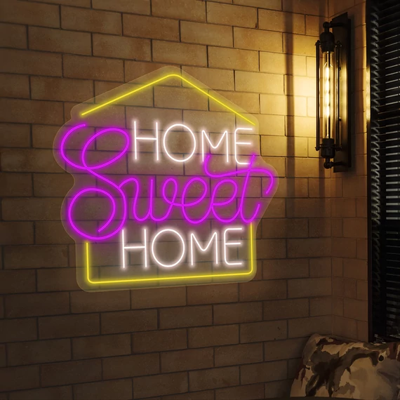 Home sweet home - LED neon dekoráció