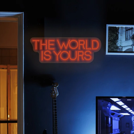 The world is yours - LED neon dekoráció