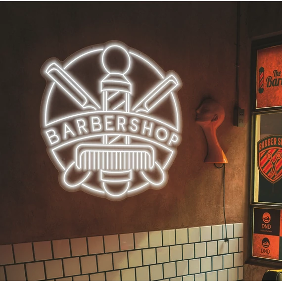 Barbershop - LED neon dekoráció