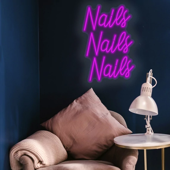 Nails Nails Nails - LED neon dekoráció