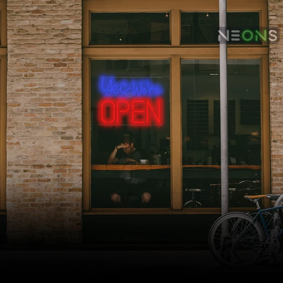 Open - LED neon dekoráció