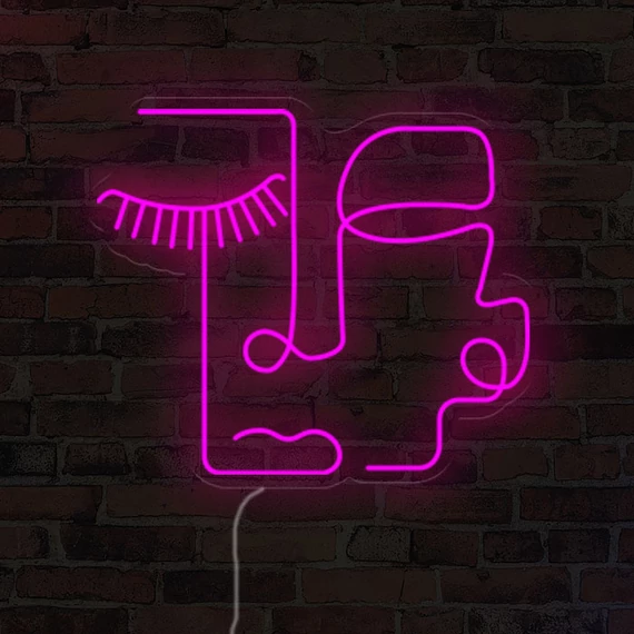 Face - LED neon dekoráció