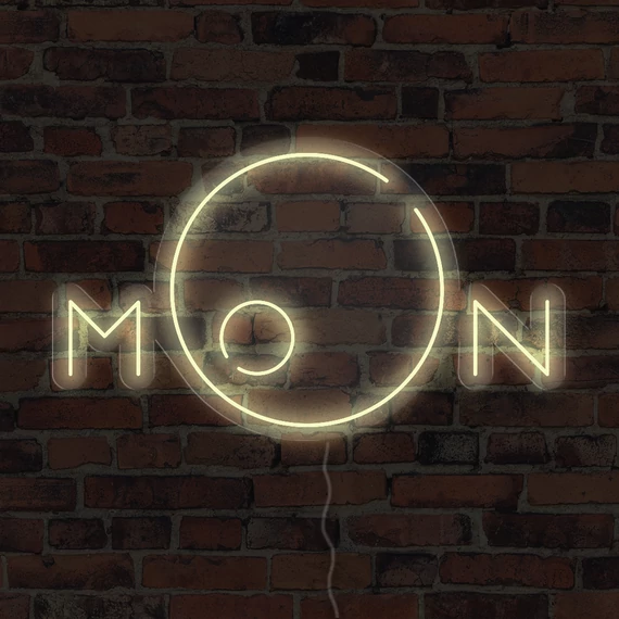 Moon 2 - LED neon dekoráció