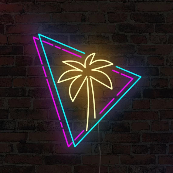 Palm triangle - LED neon dekoráció