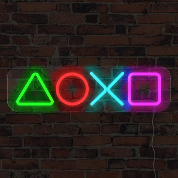 Playstation - LED neon dekoráció