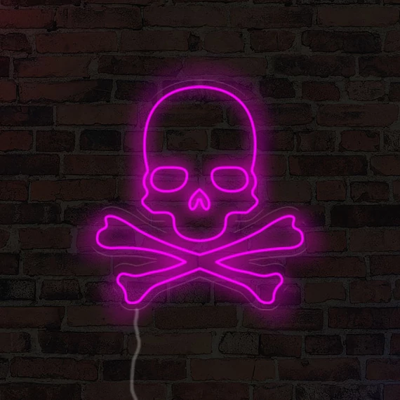 Skull - LED neon dekoráció