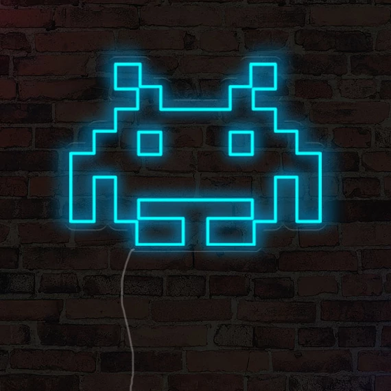 Space invader - LED neon dekoráció