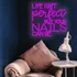 Kép 1/4 - Life isn't perfect, but your nails can be - LED neon dekoráció