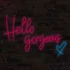 Kép 1/4 - Hello gorgeous - LED neon dekoráció
