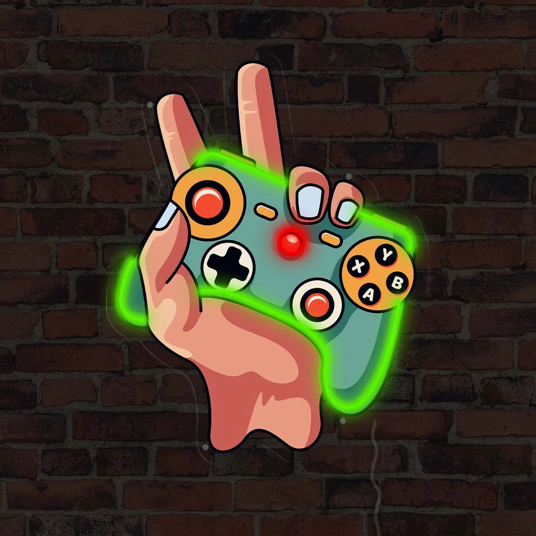 Gamer - LED neon plakát