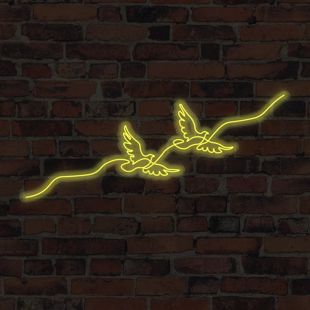 Doves - LED neon dekoráció
