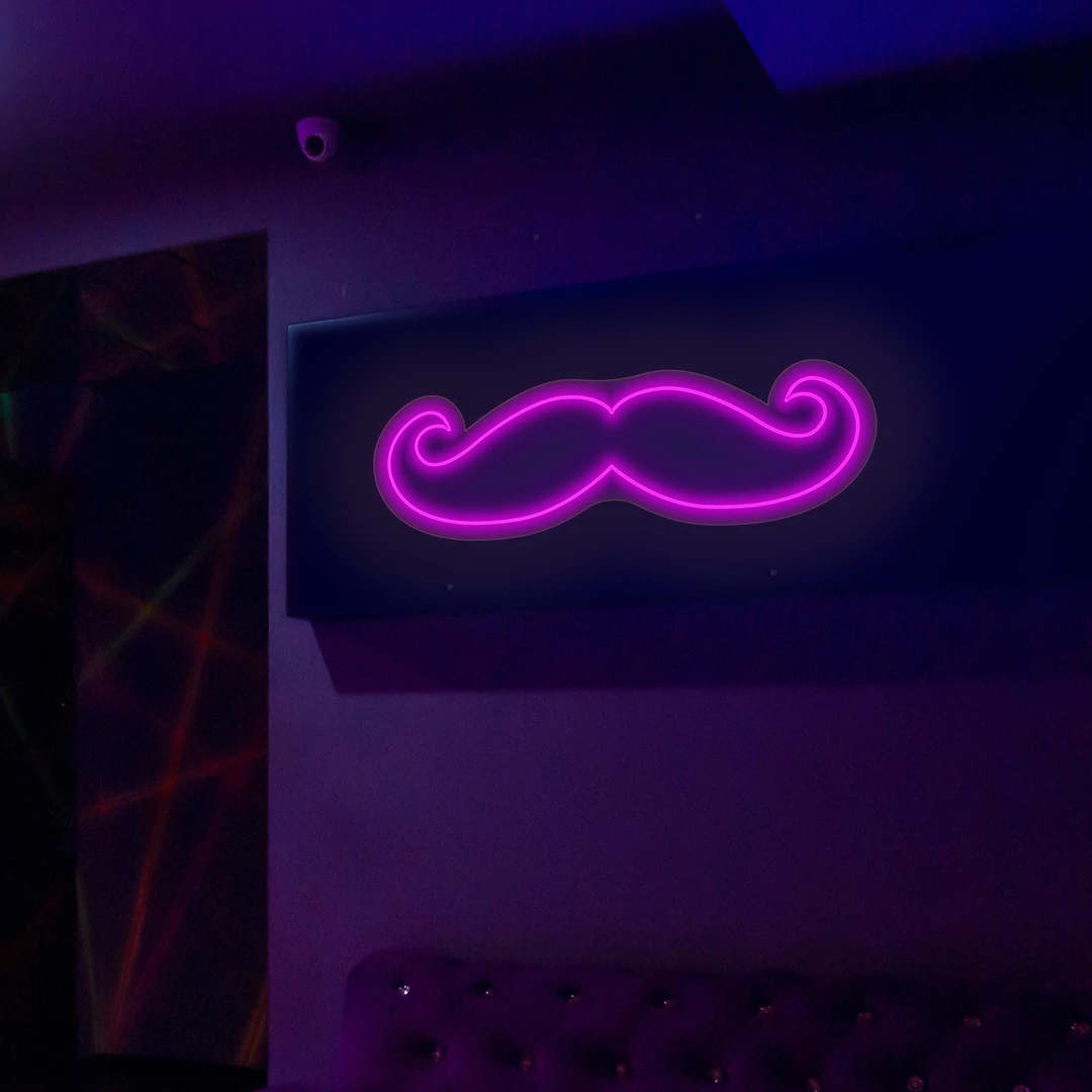 Mustache - LED neon dekoráció