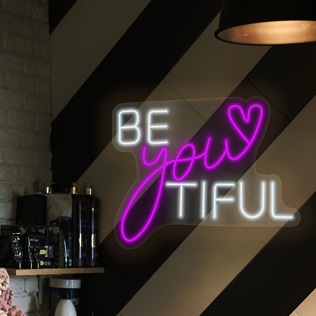 Be-you-tiful - LED neon dekoráció