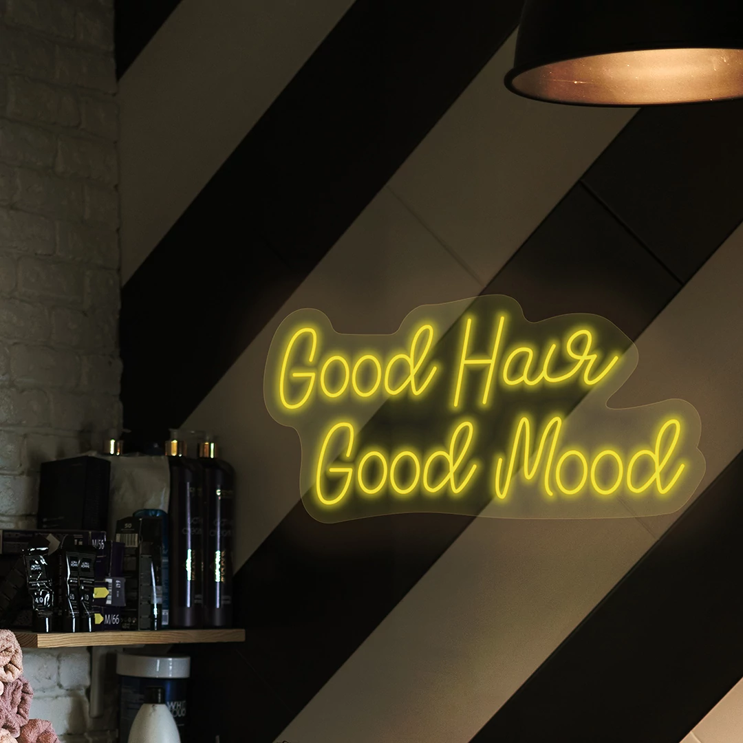 Good hair, good mood - LED neon dekoráció