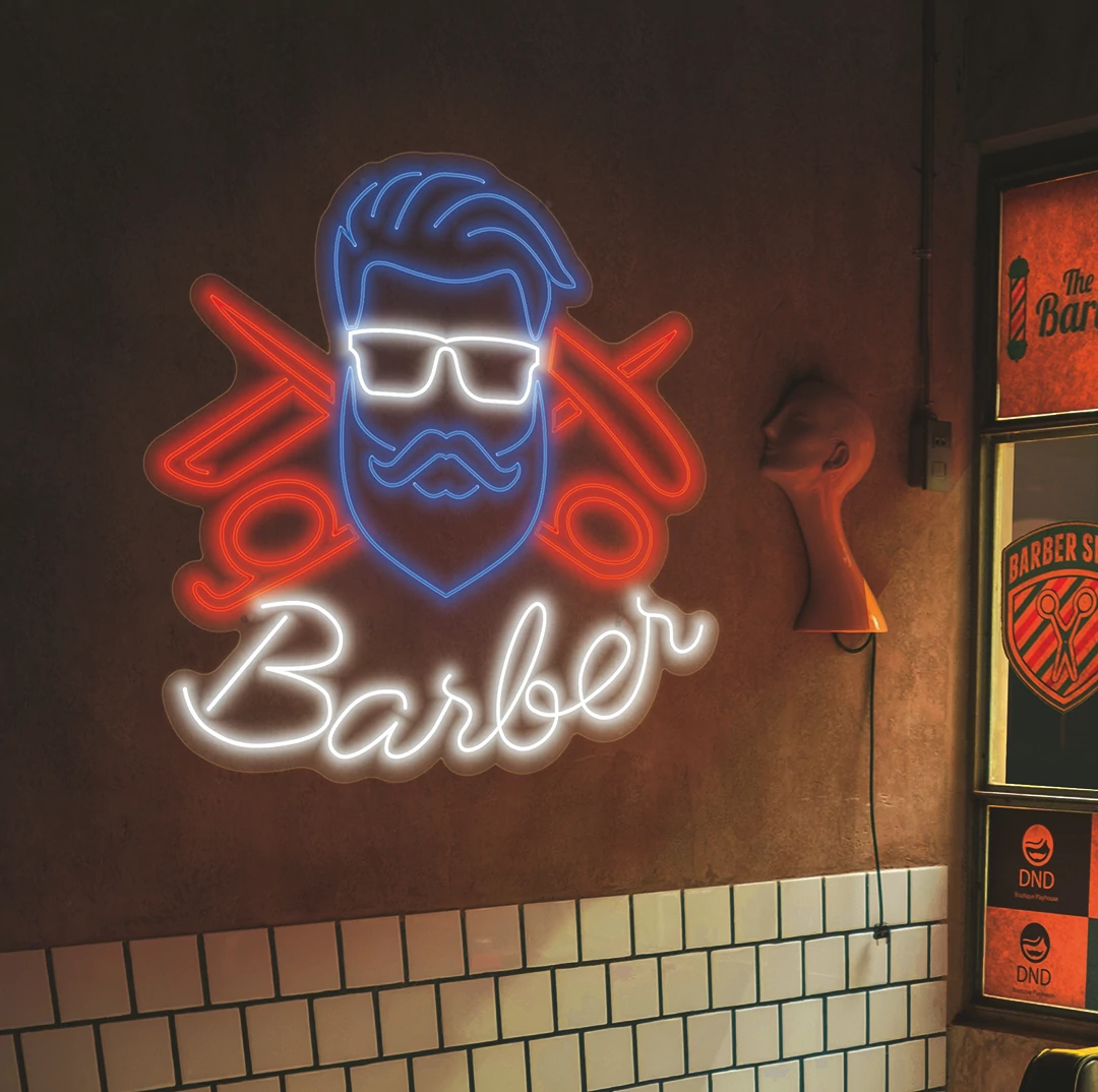 Barber - LED neon dekoráció
