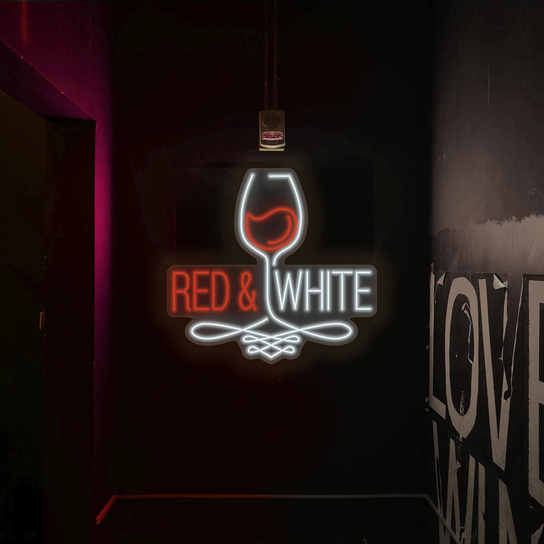 Red&White - LED neon dekoráció