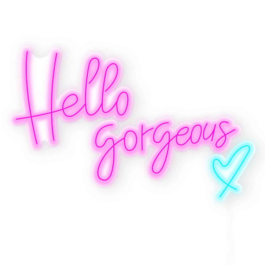 Hello gorgeous - LED neon dekoráció