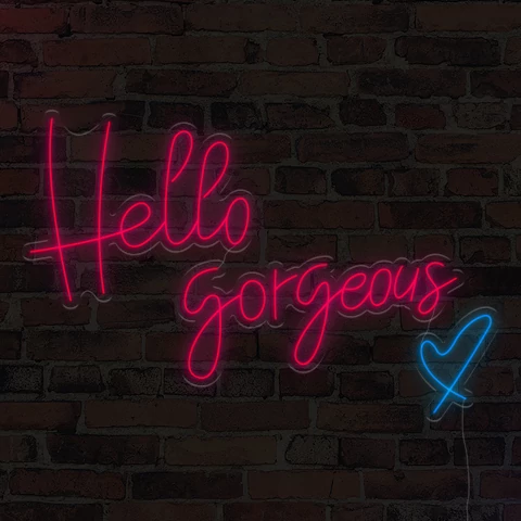 Hello gorgeous - LED neon dekoráció