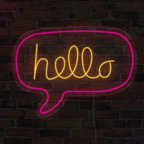 Hello - LED neon dekoráció